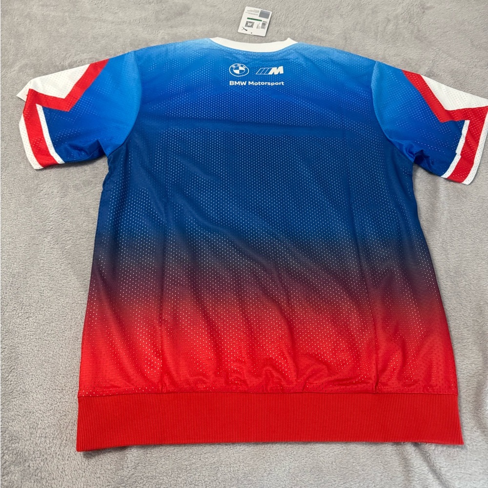 PUMA Men’s BMW Motorsport Crew Neck Mesh Shooting Shirt Size L - Picture 7 of 9